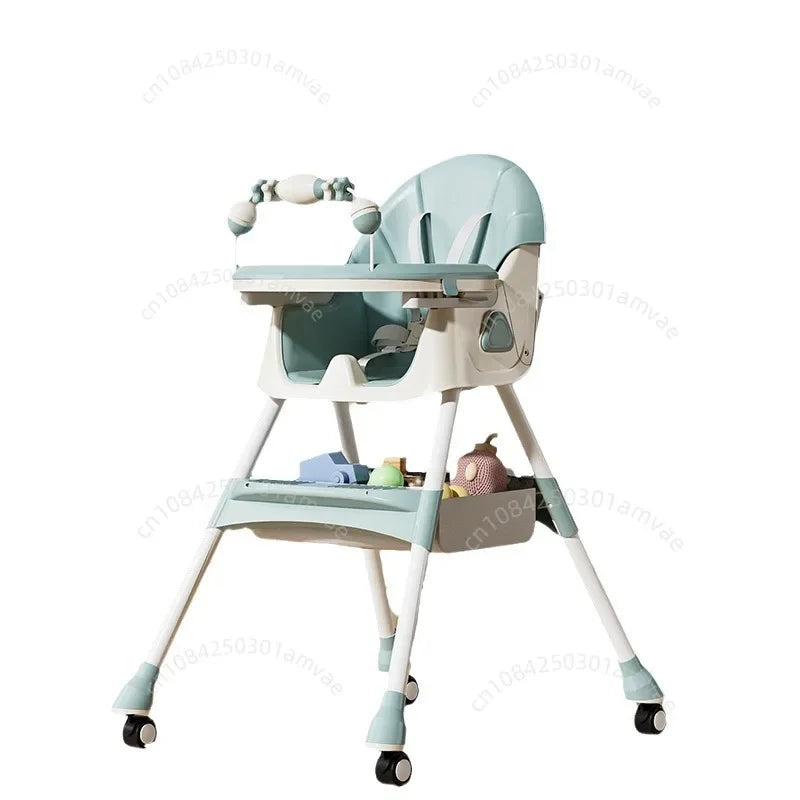Baby Dining Chair Adjustable Height, Adjustable Backrest Multifunctional Baby Dining Chair Baby Rocking Chair Foldable