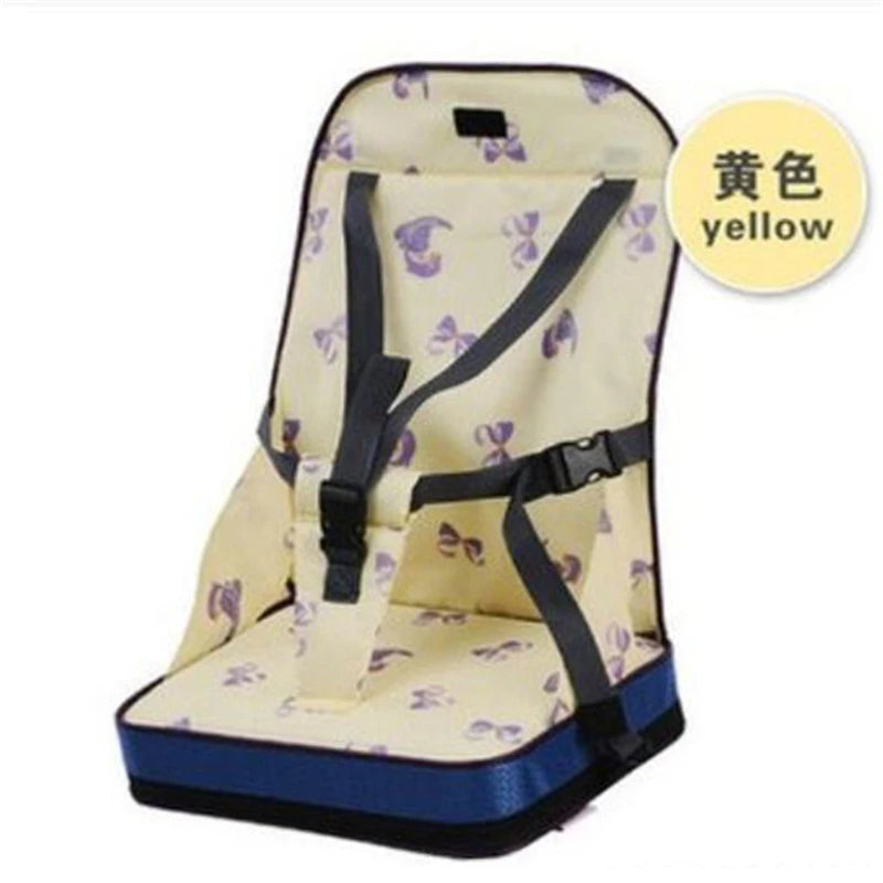 Portable Baby Dining Chair Bag Seat with Belt Waterproof Oxford Fabric Foldable Infant Travel High Chair Feeding Solution
