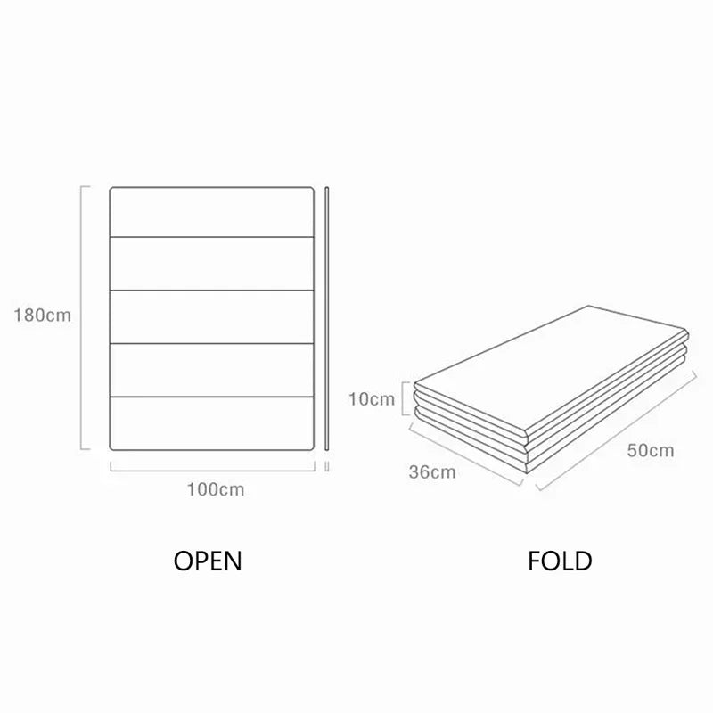 97*177cm Baby Play Mat Foldable Children Carpet Double-Sided Pattern Kid Room Carpet Educational Activity Surface Easy to Carry