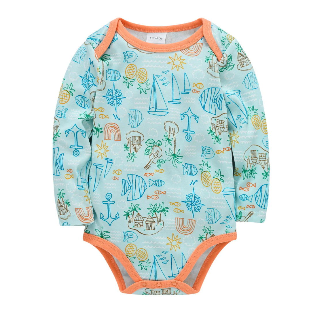 Baby Boys Bodysuits One-Piece Cotton Long Sleeve Breathable Jumpsuit Soft Newborn Body Suit Infant Cute Clothes Playsuit Sunsuit