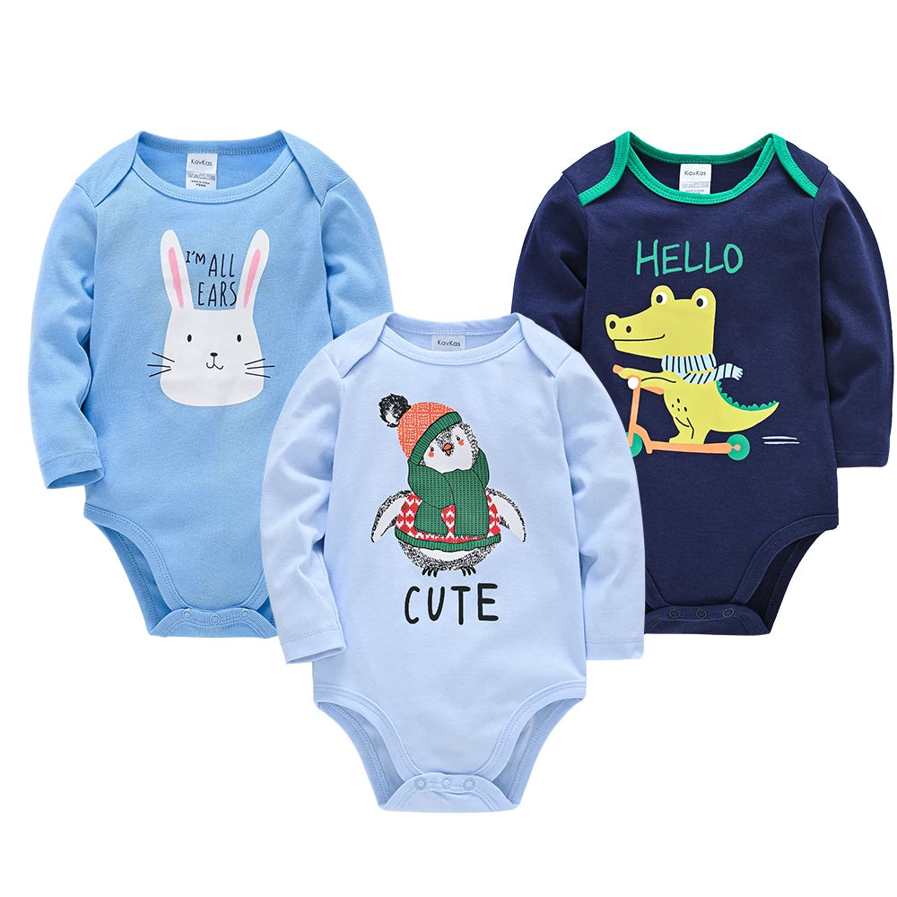 2026 Baby Bodysuit Long Sleeve Spring Autumn Girls Boys Clothes Body bebe Cartoon Printed 0-24 months Newborn Infant Outwear