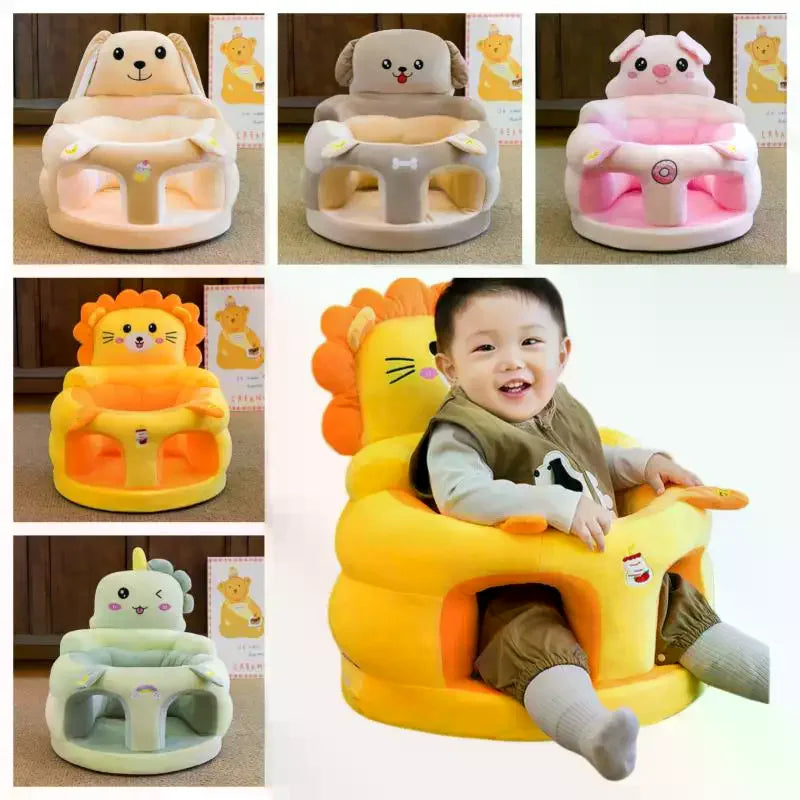 1Pcs Comfortable Toddler Nest Puff Without Filler Cute Baby Sofa Support Seat Cover Plush Chair LearningTo Sit Feeding Chair