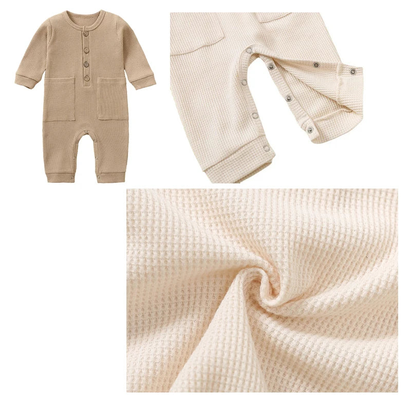 Cotton Jumpsuits Newborn Baby Rompers Sleepsuits INS Jumpers One-pieces Sleepers Autumn Spring Growings Roupa De Bebe Grows