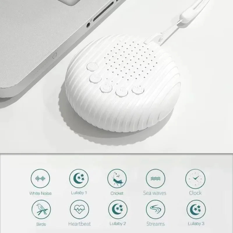 Baby White Noise Machine 10 Soothing Sounds Volume Adjustable Portable Baby Sleep Machine Built-in Rechargeable Battery USB Hot