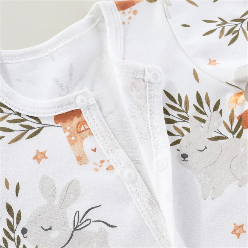 Baby romper for spring and autumn  newborn pure cotton footed onesie winter baby base layer full-body crawling suit