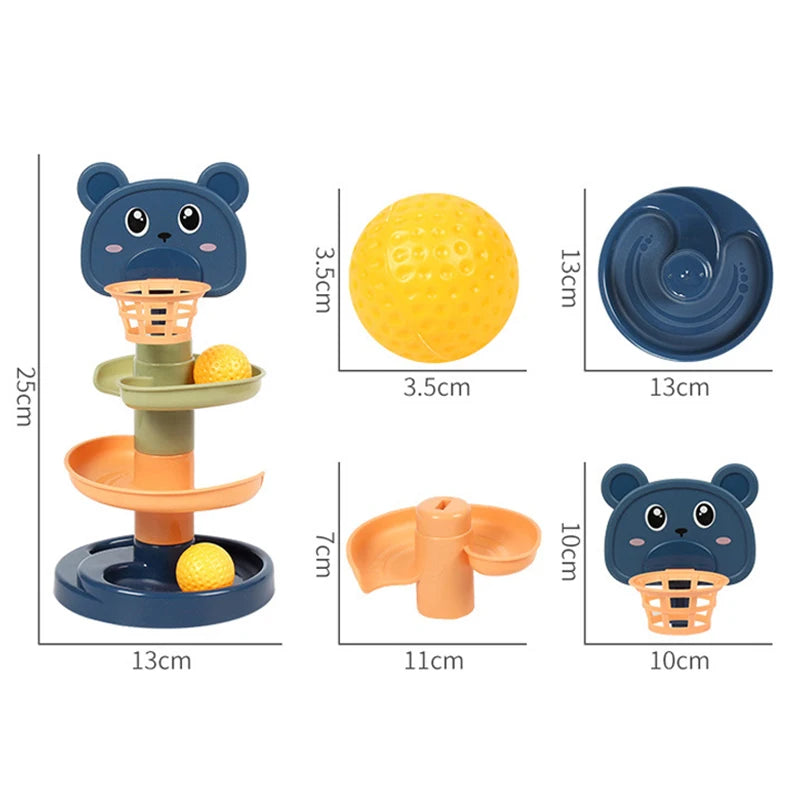Montessori Rolling Ball Development Game Baby Ball Toy Educational Toys Montessori Activity Stacking Toys For Babies 1 2 3 Years