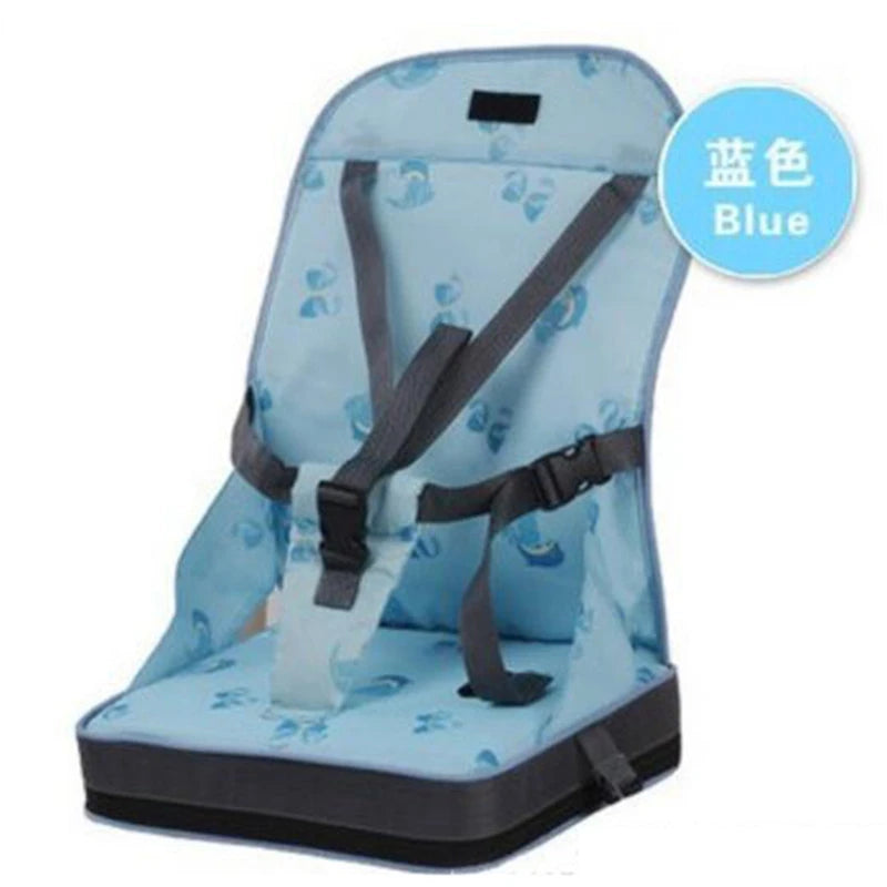 Portable Baby Dining Chair Bag Seat with Belt Waterproof Oxford Fabric Foldable Infant Travel High Chair Feeding Solution