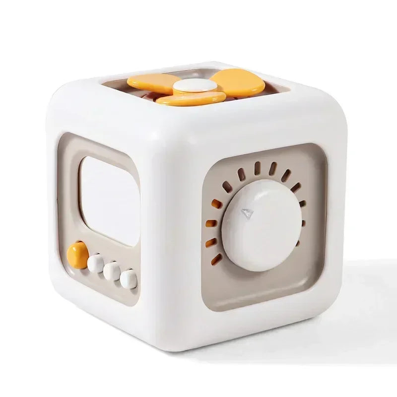 6 in 1 Montessori Cube Toys Sensory Busy Board Baby Practice Skills Drawer Cube Fidget Educational Toys for Girl Boy