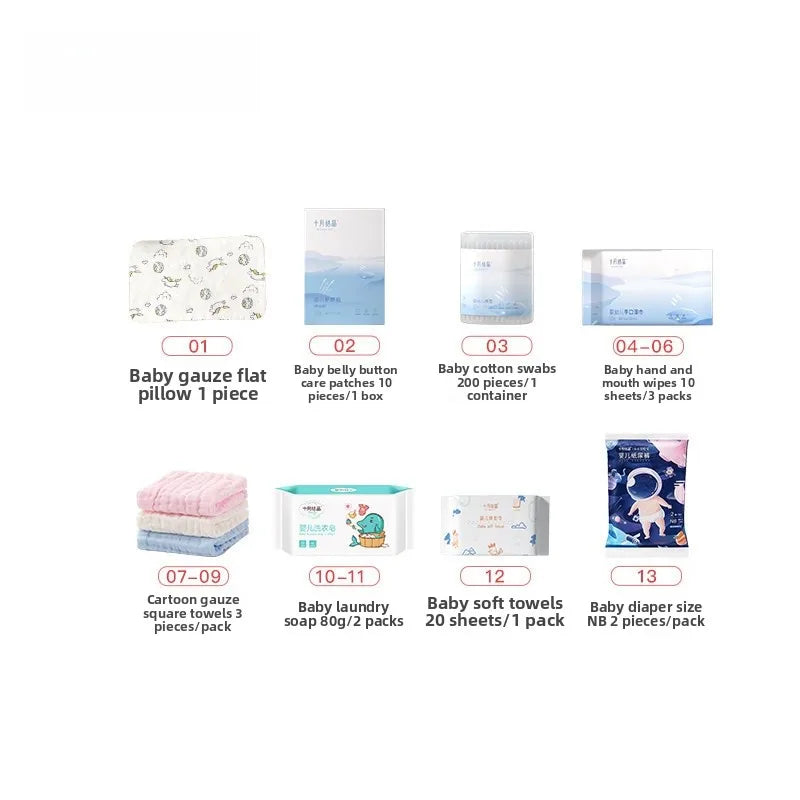 Postpartum Recovery Kit Maternity Essentials 16 8-Piece Set Hospital Admission Mother And Baby Full Set Cotton Soft Skin Care