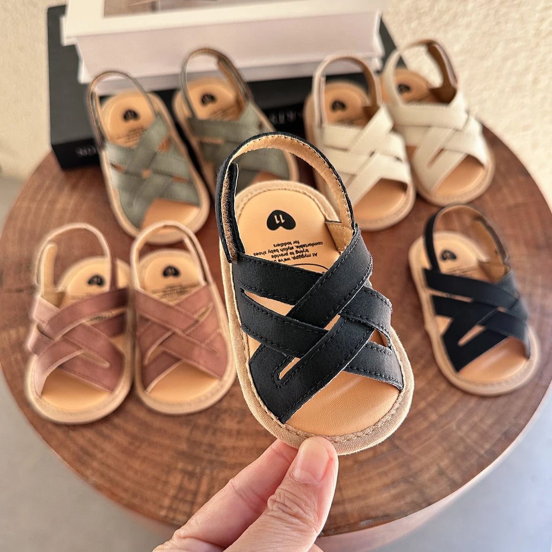 Baby Boys Girls Sandals Summer Wedding Dress Flats Shoes Infant Newborn Crib Footwear First Walkers Prewalkers