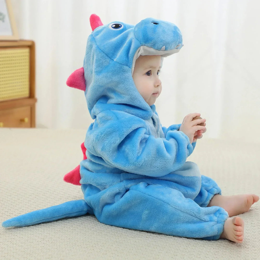 Baby Rompers Winter Kigurumi Lion Costume For Girls Boys Toddler Animal Jumpsuit Infant Clothes Pyjamas Kids Overalls Ropa Bebes