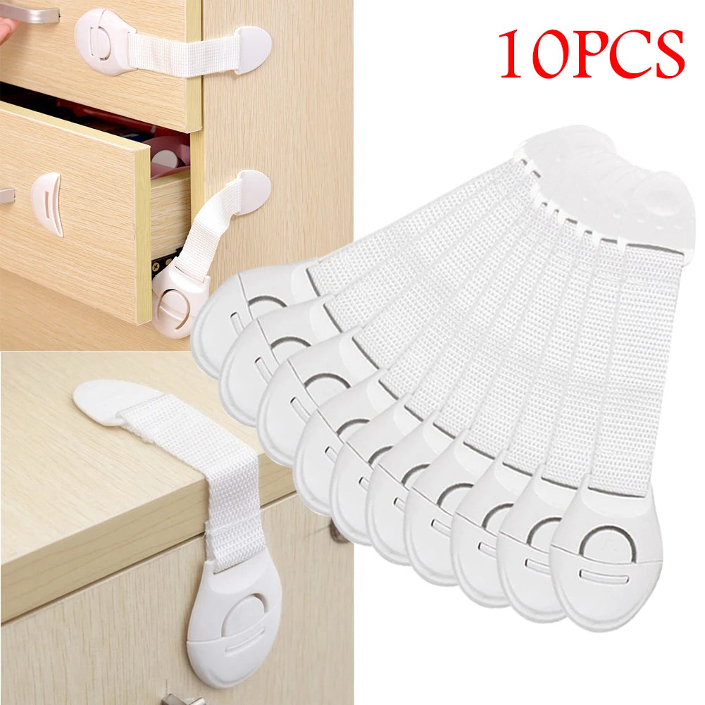 1/5/10pcs Child Safety Cabinet Lock Baby Proof Security Protector Drawer Door Cabinet Lock Plastic Protection Kids Safety Door