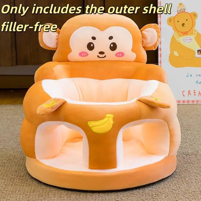 1Pcs Comfortable Toddler Nest Puff Without Filler Cute Baby Sofa Support Seat Cover Plush Chair LearningTo Sit Feeding Chair