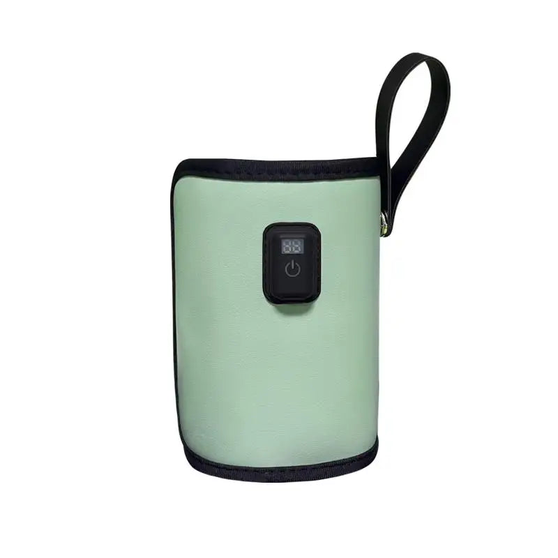 **1 Set 7 Temperature Adjust Insulated Breastmilk Warm Bag USB Charging Feeding Bottle Heater Heating Sleeve Milk Warmer