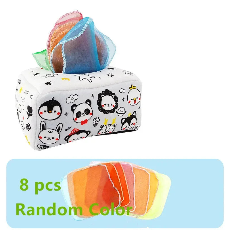 Montessori Toys Magic Tissue Box Baby Educational Learning Activity Sensory Toy for Kids Finger Exercise Busy Board Baby Game