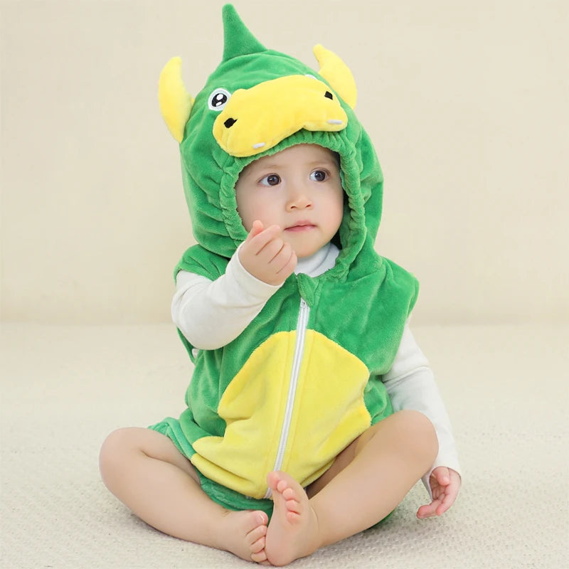 Baby Rompers Winter Kigurumi Lion Costume For Girls Boys Toddler Animal Jumpsuit Infant Clothes Pyjamas Kids Overalls Ropa Bebes