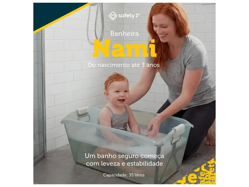 Safety 1st Nami Acqua Green Foldable Baby Bathtub, 35L