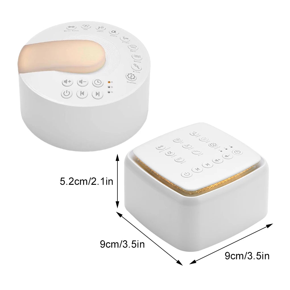 White Noise Machine Type-c Rechargeable Timed Shutdown Sleep Sound Machine For Sleeping Relaxation For Baby Adult Office Travel