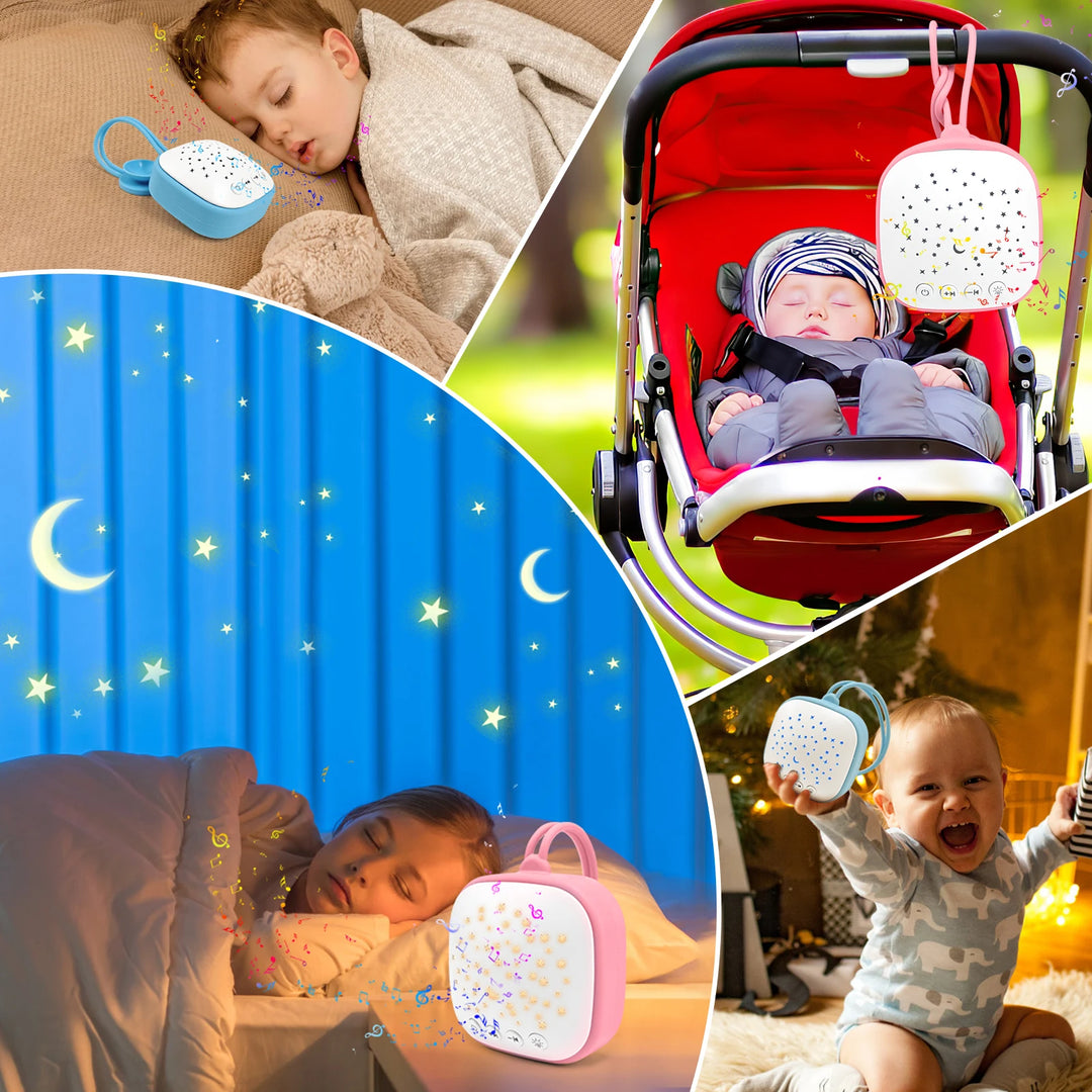 6/10/20Songs White Noise Sound Machine Portable Baby SleepMachine Soothing Sounds Volume Adjustable Builtin Rechargeable Battery