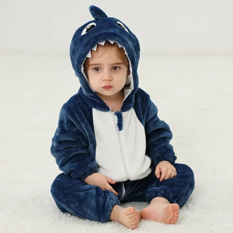Baby Rompers Winter Kigurumi Lion Costume For Girls Boys Toddler Animal Jumpsuit Infant Clothes Pyjamas Kids Overalls Ropa Bebes