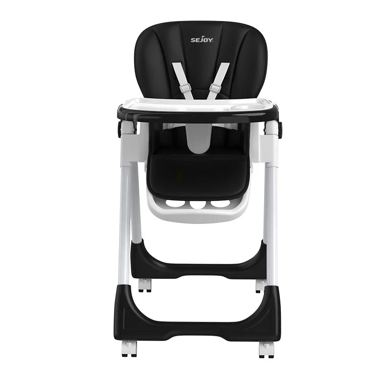 SEJOY Baby Feeding Chair with Dining Table High Chair for Feeding Children's Folding Dining Chair with Wheel