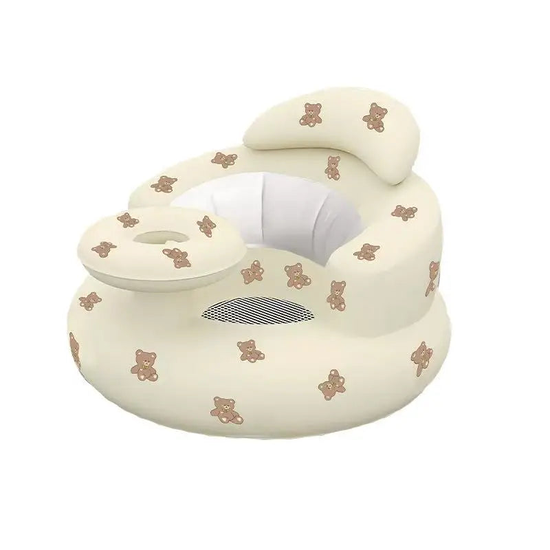 Baby Sofa Inflatable Seat for Babies  Chair with Tray, Built in Air Pump Infant Back Support Sofa Toddler Chair for Sitting Up