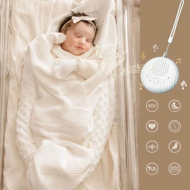 Baby White Noise Machine 10 Soothing Sounds Volume Adjustable Portable Baby Sleep Machine Built-in Rechargeable Battery USB Hot