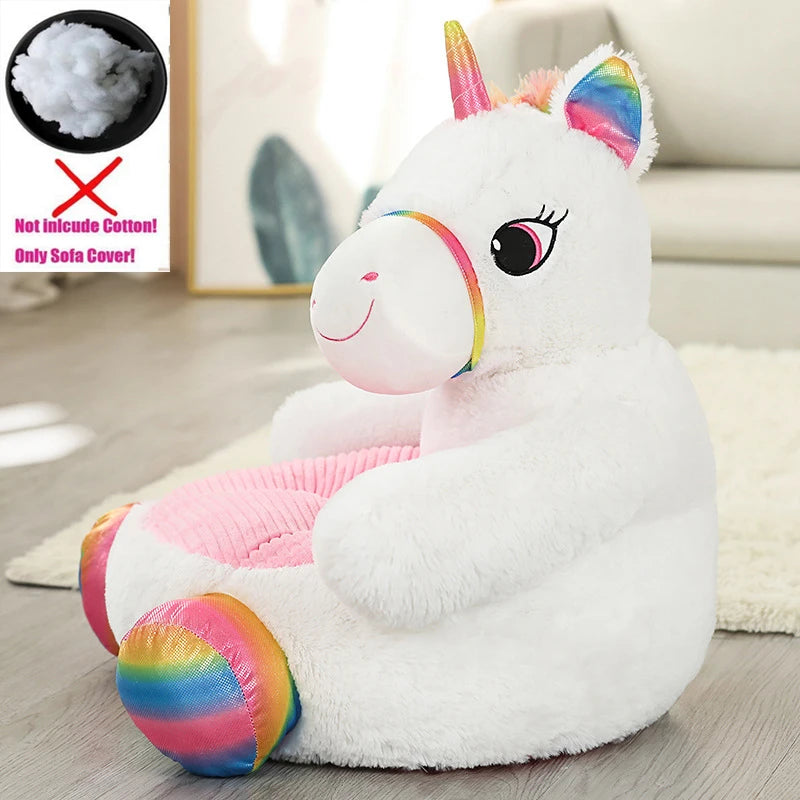 Sofa Cover Cartoon Children Plush Seat Sofa Comfortable Animal Panda Baby Portable Chair Sofa Gift Children Without Interior