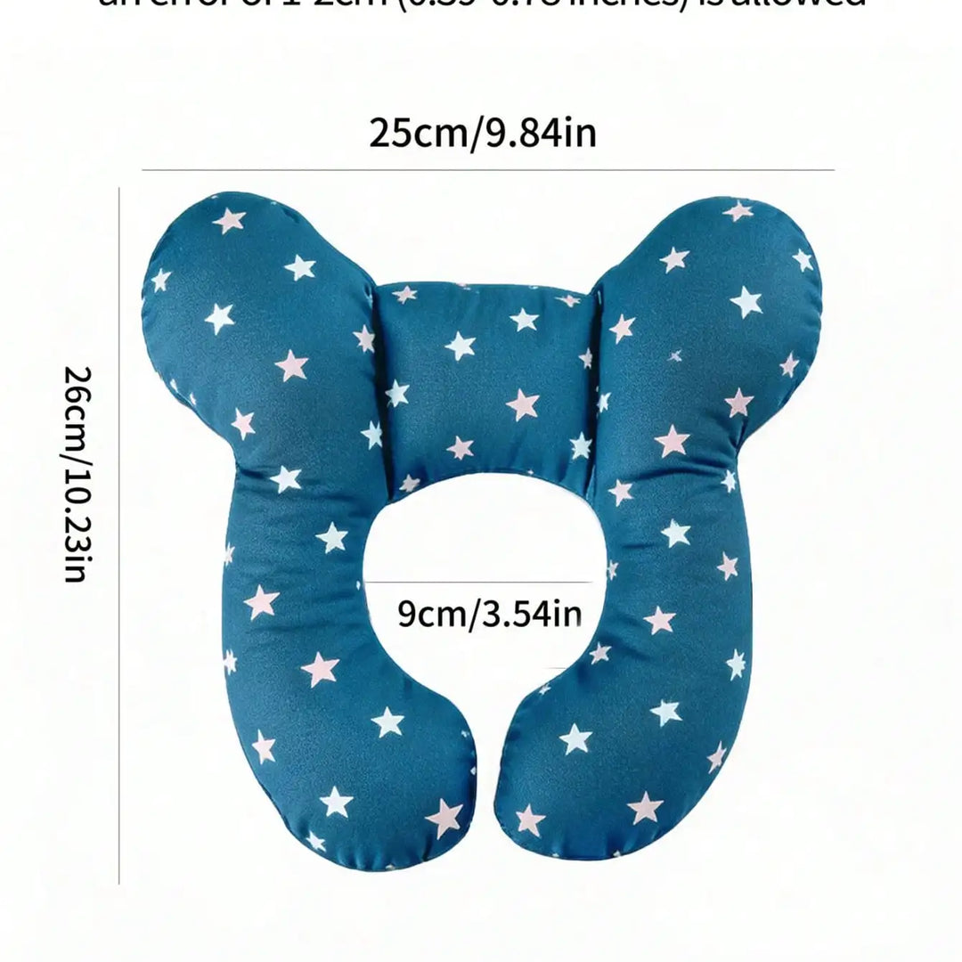 1Pc Baby U-Shaped Pillow, Infant Travel Neck Pillow, Soft-Breathable-Cute Cartoon Pattern, Soft Baby Head Support Cushion, Suitable for Car Seats, Strollers, and Travel